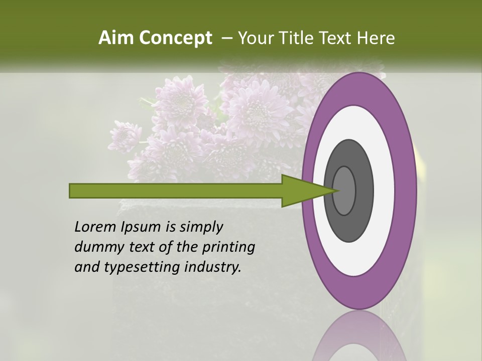 A Bunch Of Purple Flowers Sitting On Top Of A Cement Block PowerPoint Template