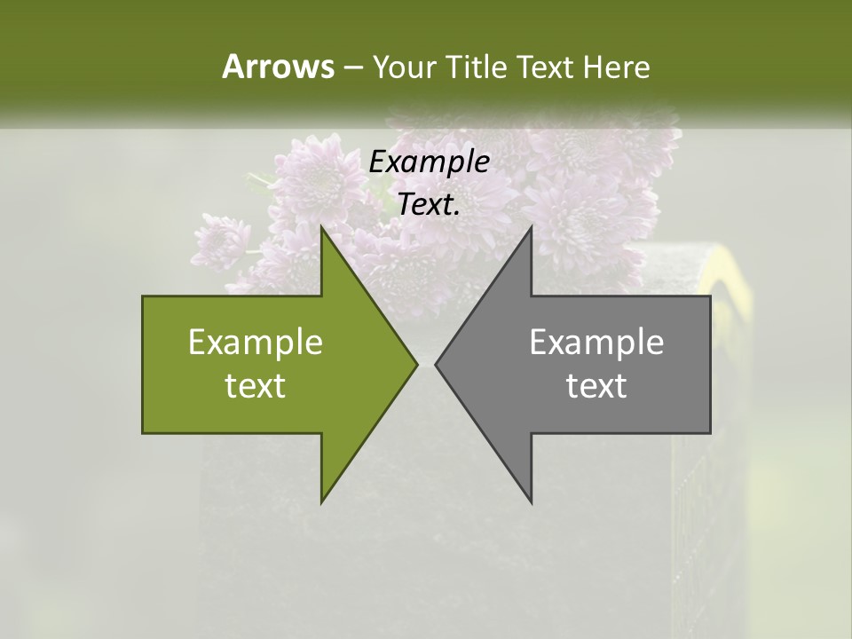 A Bunch Of Purple Flowers Sitting On Top Of A Cement Block PowerPoint Template