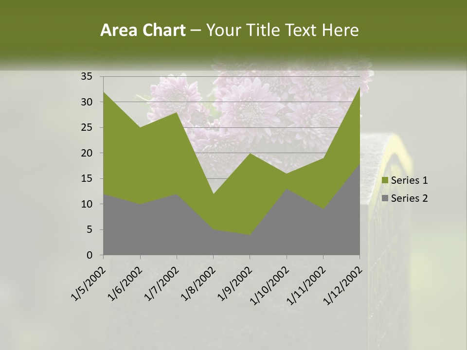 A Bunch Of Purple Flowers Sitting On Top Of A Cement Block PowerPoint Template