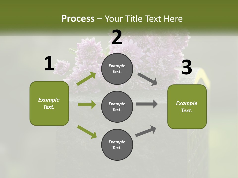 A Bunch Of Purple Flowers Sitting On Top Of A Cement Block PowerPoint Template