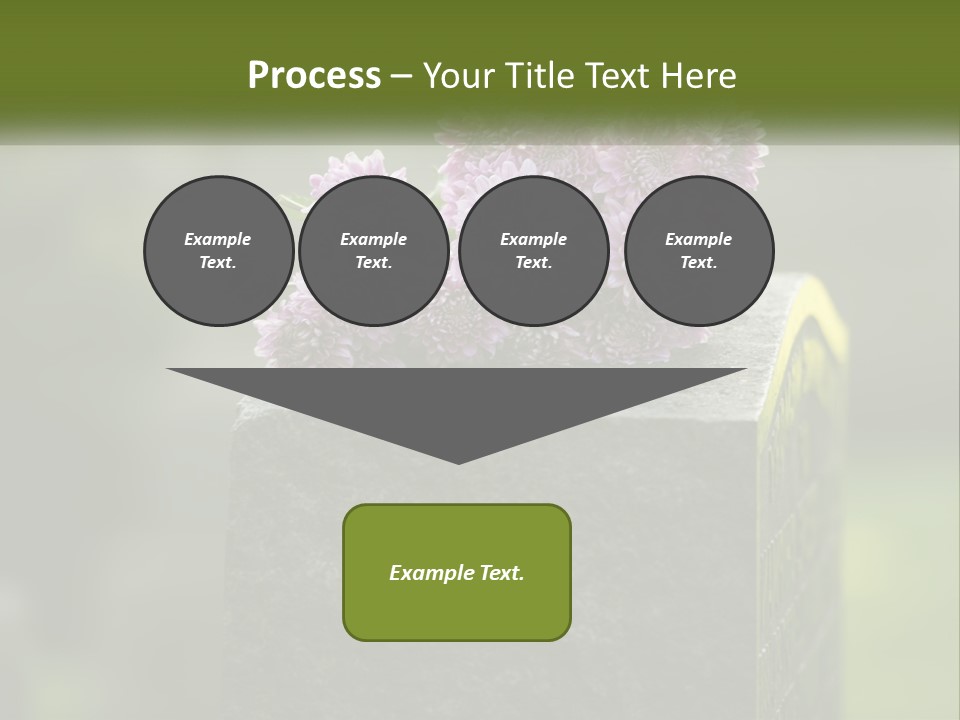 A Bunch Of Purple Flowers Sitting On Top Of A Cement Block PowerPoint Template