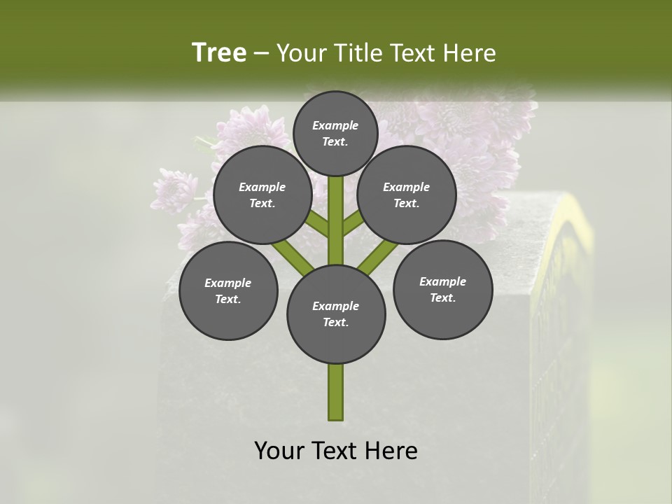 A Bunch Of Purple Flowers Sitting On Top Of A Cement Block PowerPoint Template