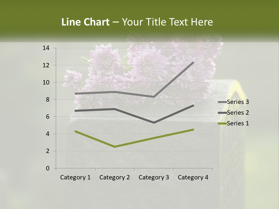 A Bunch Of Purple Flowers Sitting On Top Of A Cement Block PowerPoint Template