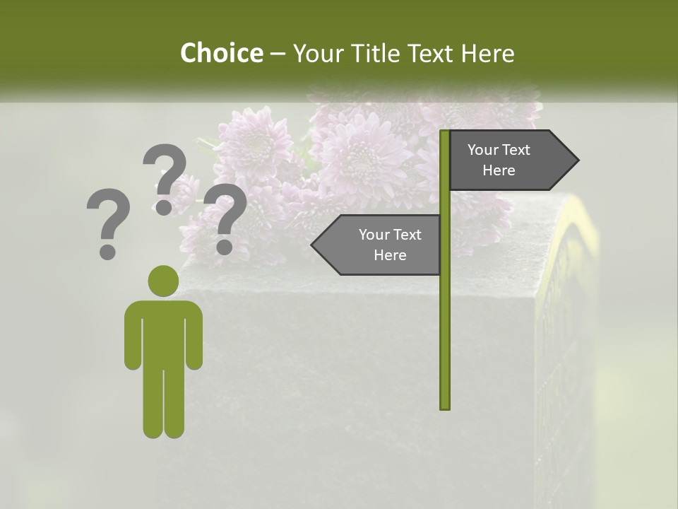 A Bunch Of Purple Flowers Sitting On Top Of A Cement Block PowerPoint Template