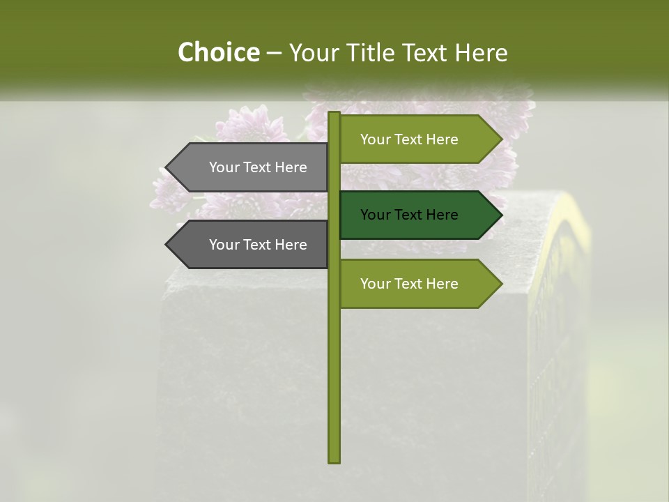 A Bunch Of Purple Flowers Sitting On Top Of A Cement Block PowerPoint Template