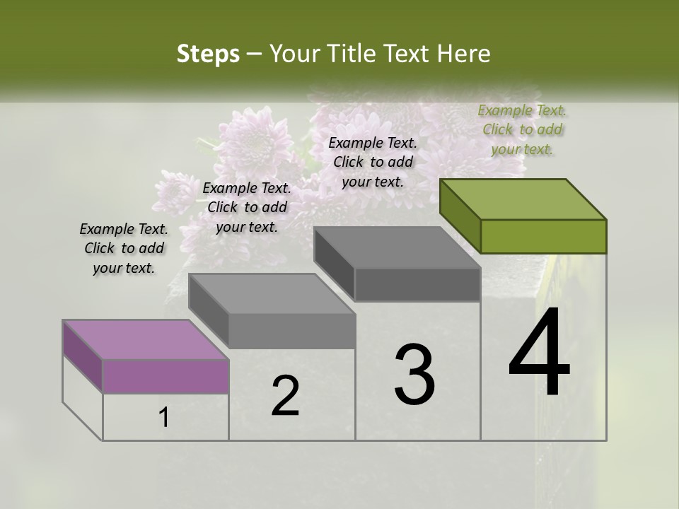 A Bunch Of Purple Flowers Sitting On Top Of A Cement Block PowerPoint Template