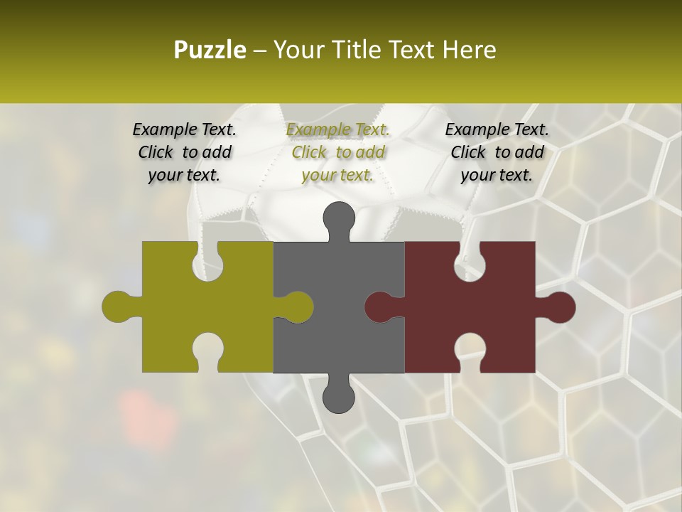 A Soccer Ball Is In The Goal Net PowerPoint Template