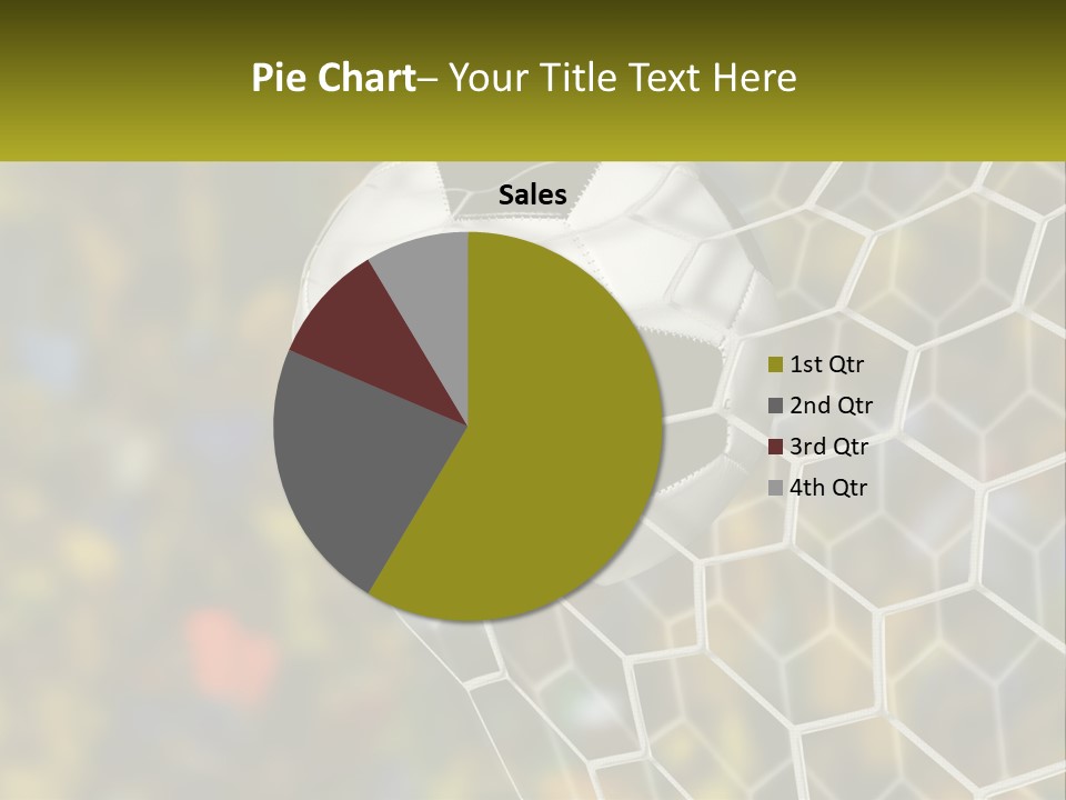 A Soccer Ball Is In The Goal Net PowerPoint Template