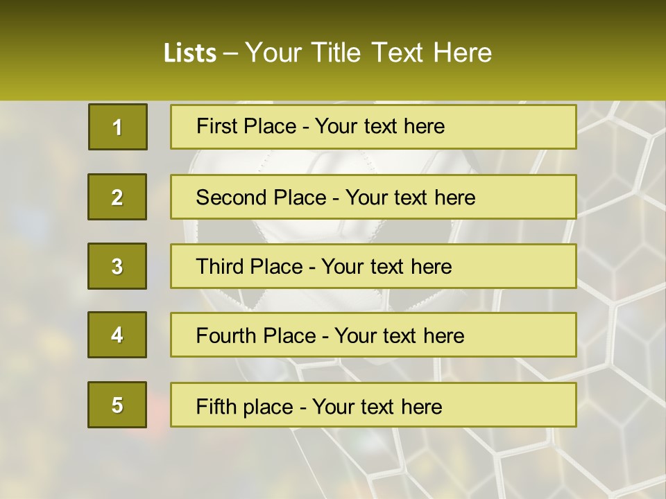 A Soccer Ball Is In The Goal Net PowerPoint Template