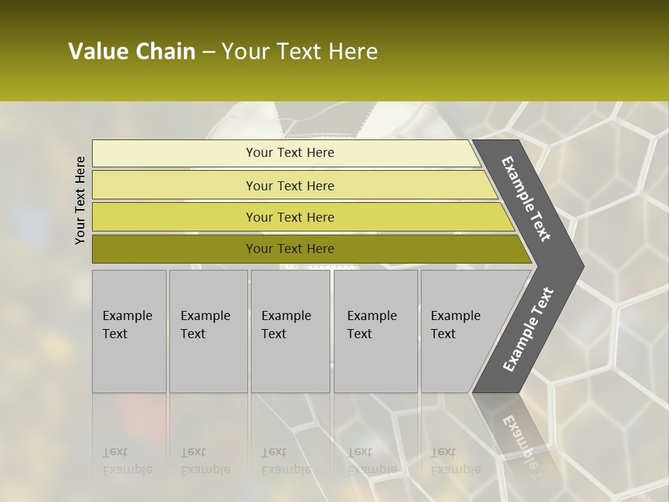 A Soccer Ball Is In The Goal Net PowerPoint Template