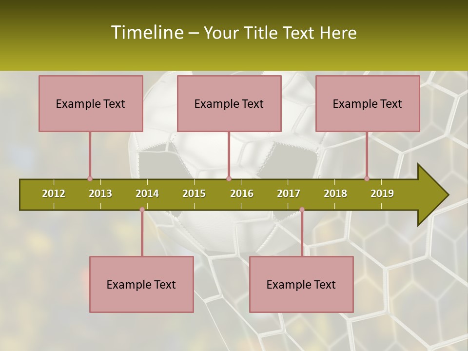 A Soccer Ball Is In The Goal Net PowerPoint Template
