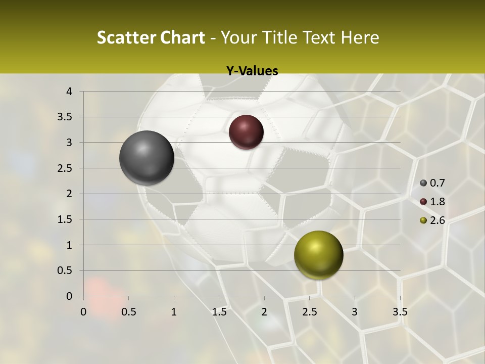 A Soccer Ball Is In The Goal Net PowerPoint Template