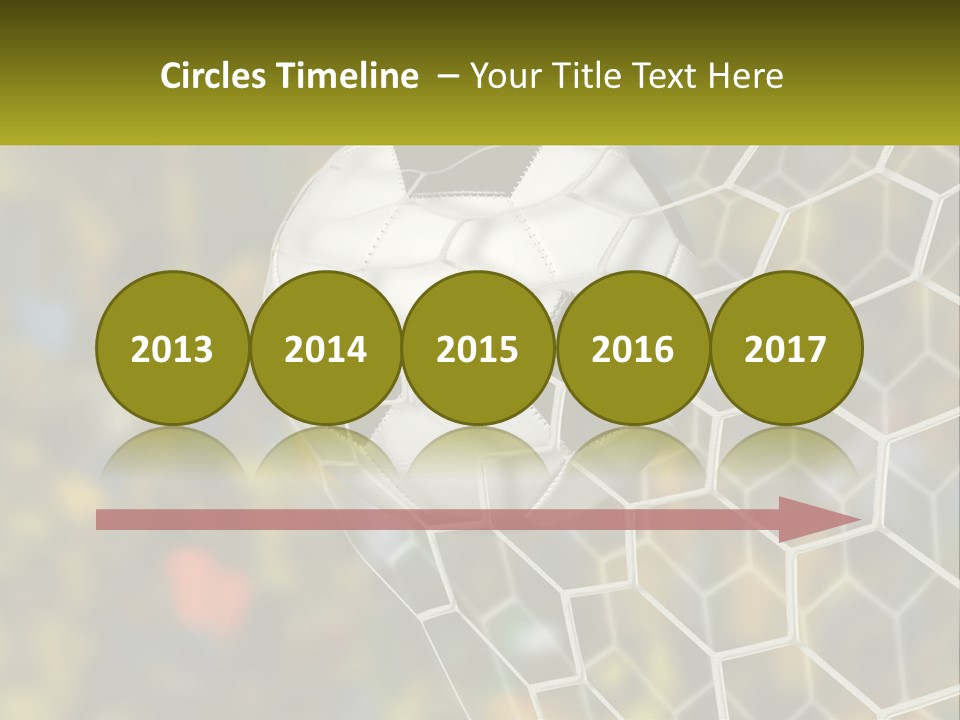 A Soccer Ball Is In The Goal Net PowerPoint Template