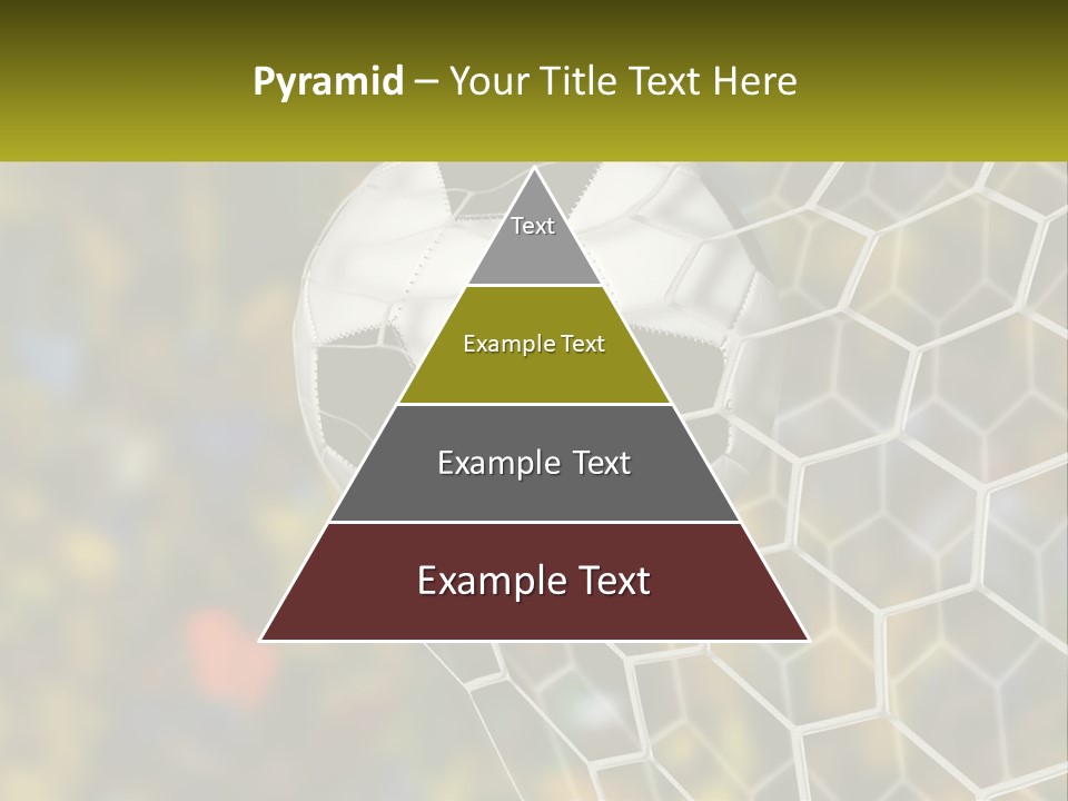A Soccer Ball Is In The Goal Net PowerPoint Template