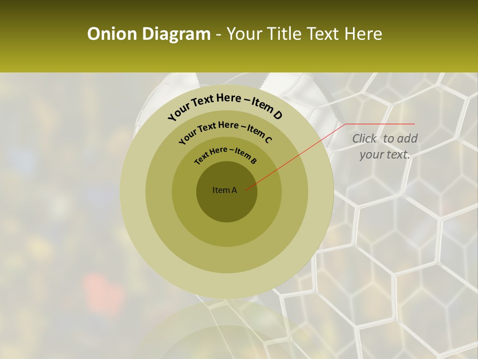 A Soccer Ball Is In The Goal Net PowerPoint Template