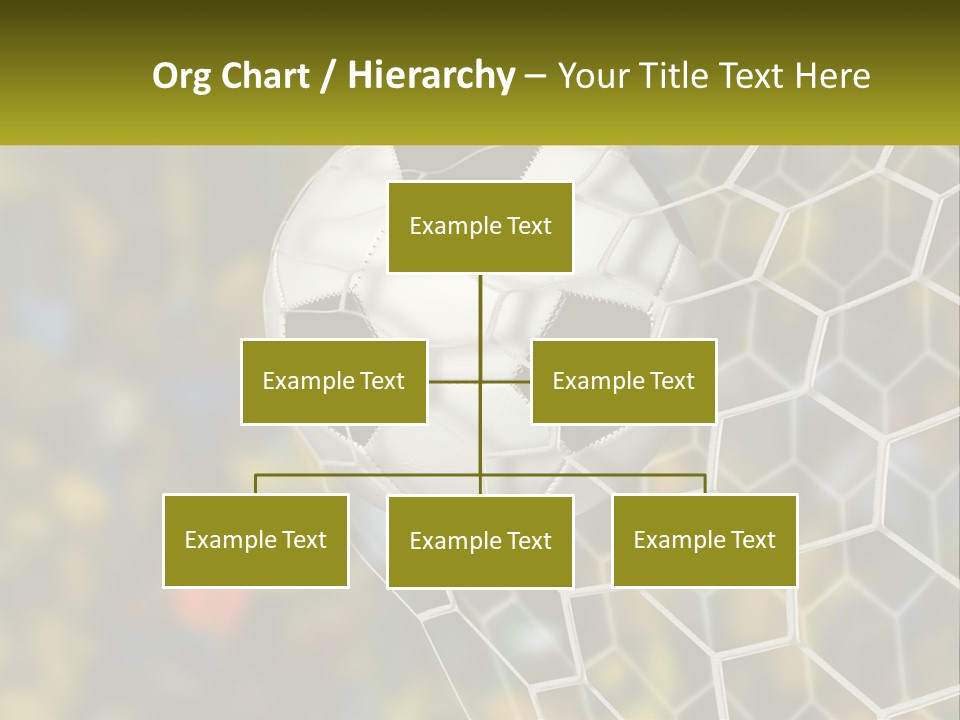 A Soccer Ball Is In The Goal Net PowerPoint Template