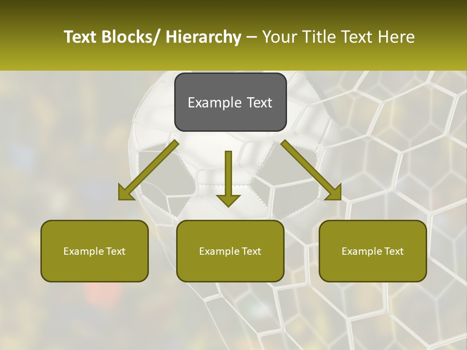 A Soccer Ball Is In The Goal Net PowerPoint Template
