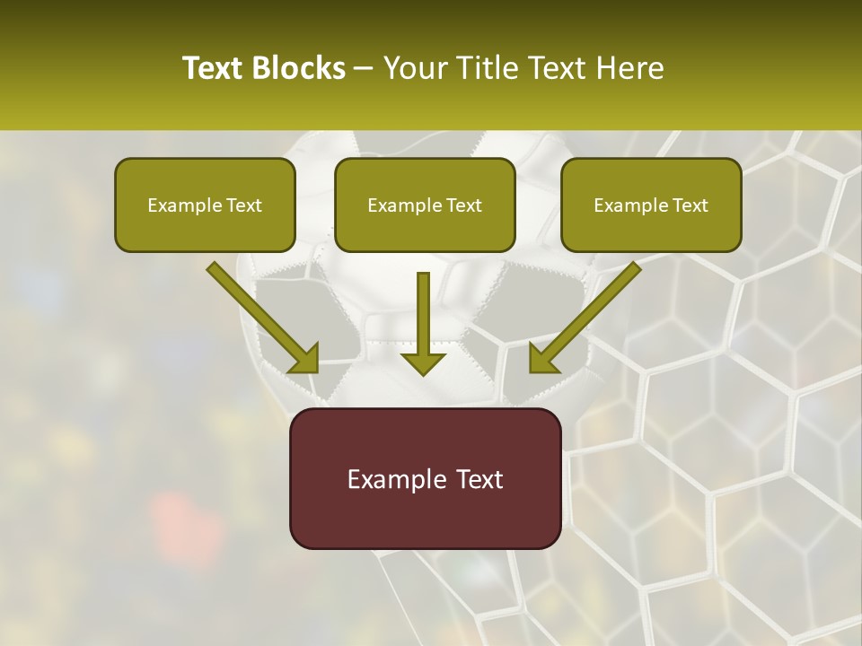A Soccer Ball Is In The Goal Net PowerPoint Template