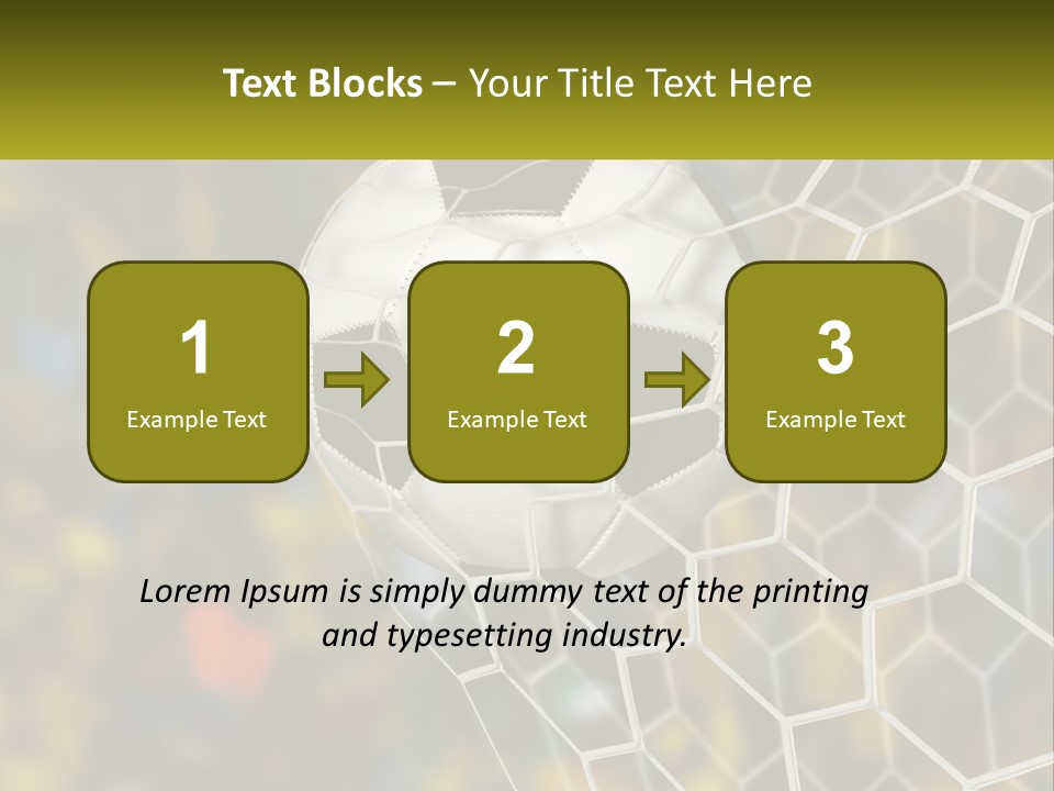 A Soccer Ball Is In The Goal Net PowerPoint Template