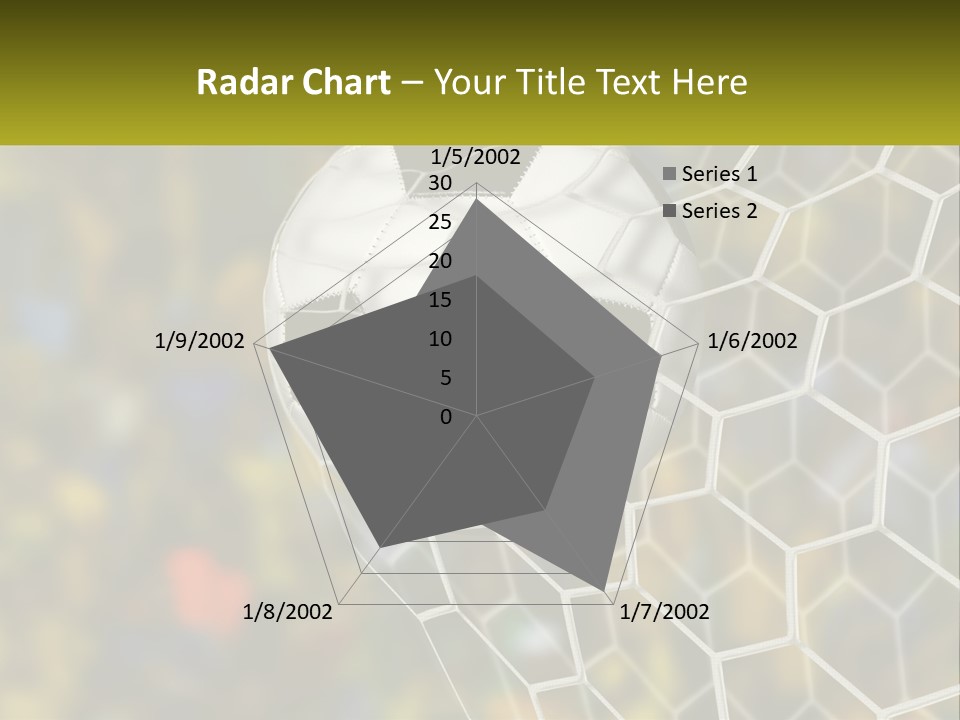 A Soccer Ball Is In The Goal Net PowerPoint Template
