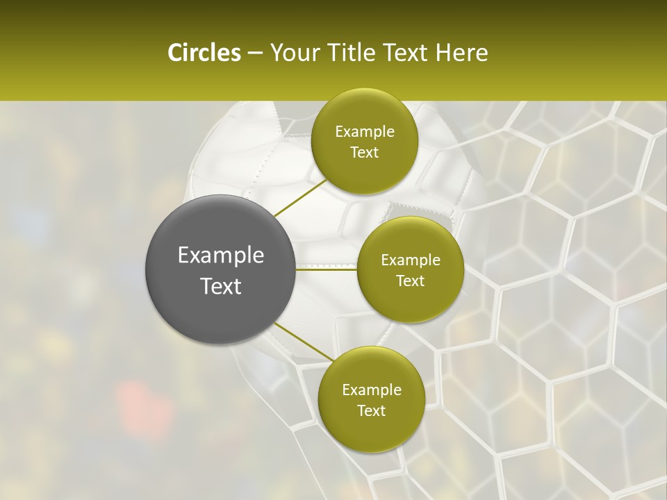 A Soccer Ball Is In The Goal Net PowerPoint Template