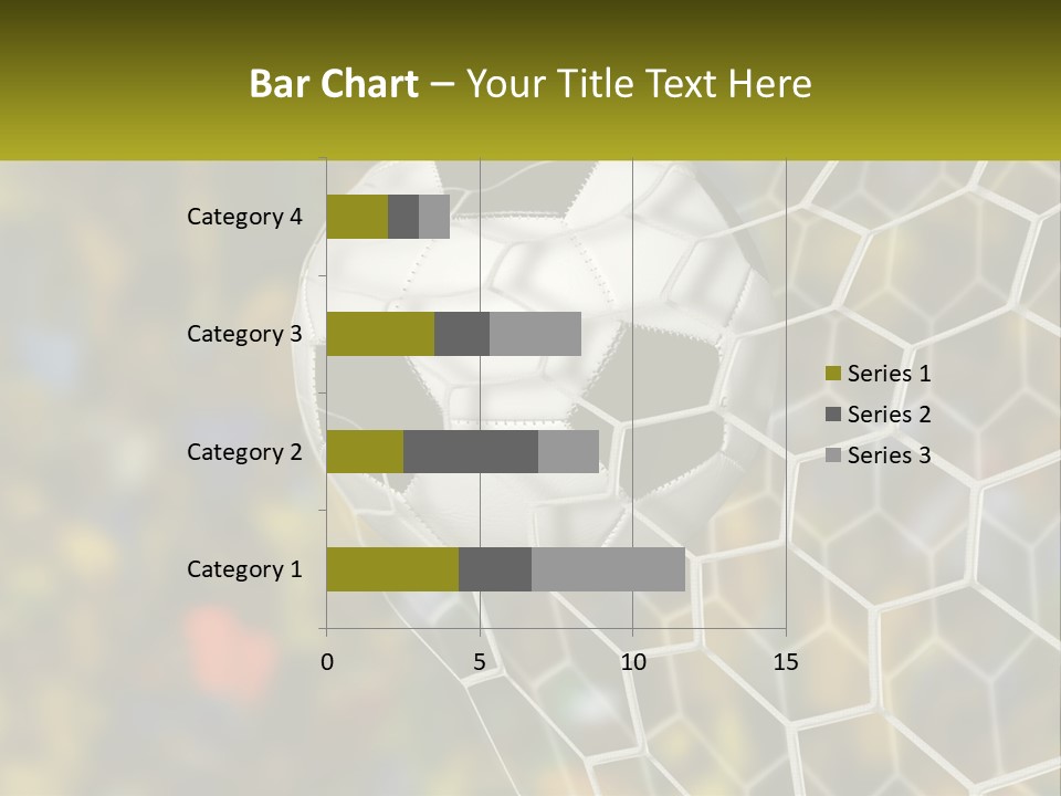 A Soccer Ball Is In The Goal Net PowerPoint Template