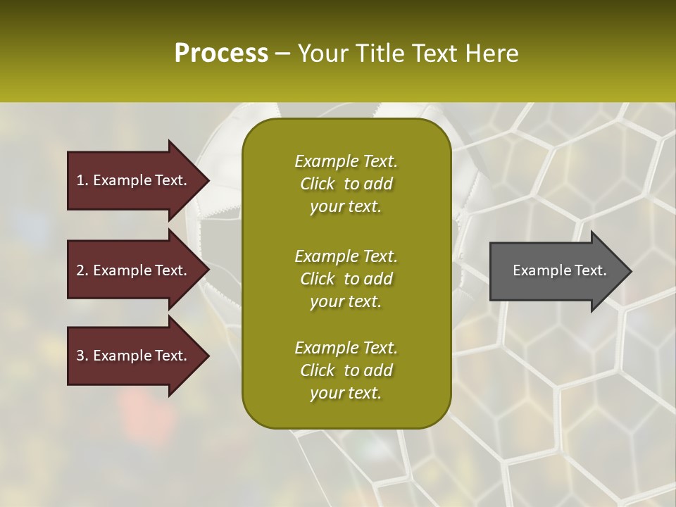 A Soccer Ball Is In The Goal Net PowerPoint Template