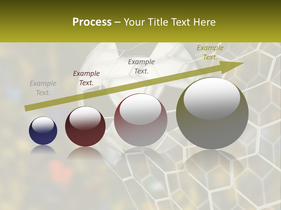 A Soccer Ball Is In The Goal Net PowerPoint Template