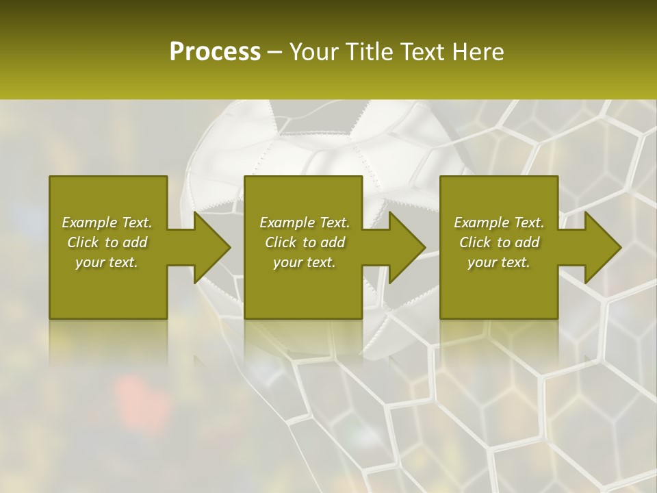 A Soccer Ball Is In The Goal Net PowerPoint Template