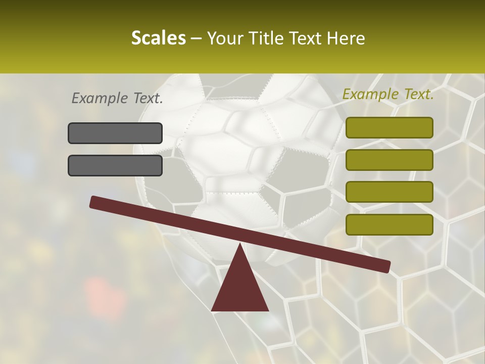 A Soccer Ball Is In The Goal Net PowerPoint Template