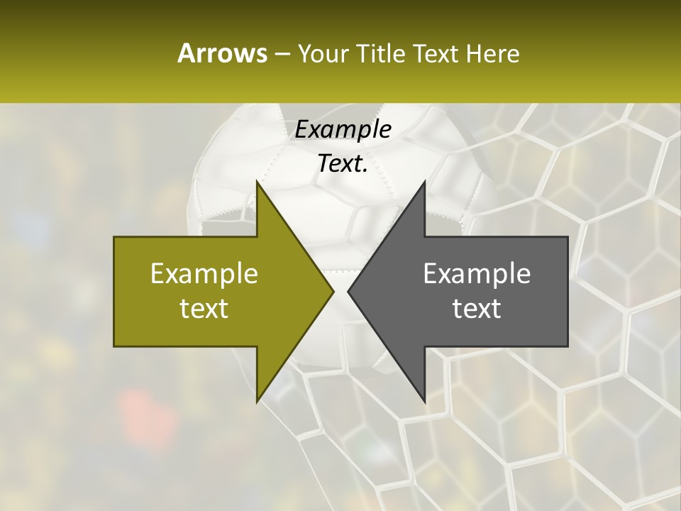 A Soccer Ball Is In The Goal Net PowerPoint Template