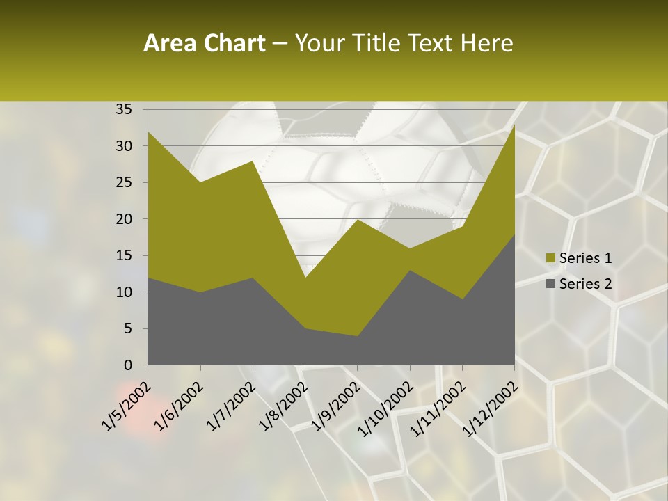 A Soccer Ball Is In The Goal Net PowerPoint Template