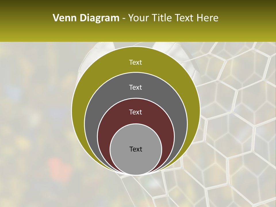 A Soccer Ball Is In The Goal Net PowerPoint Template