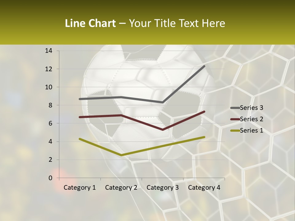 A Soccer Ball Is In The Goal Net PowerPoint Template