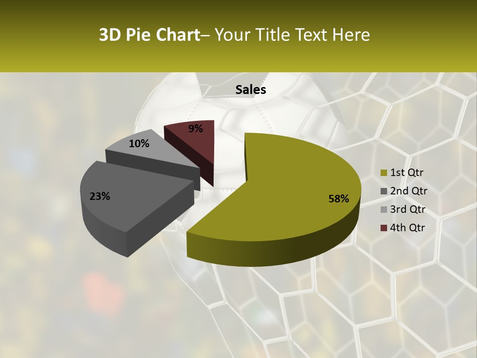 A Soccer Ball Is In The Goal Net PowerPoint Template