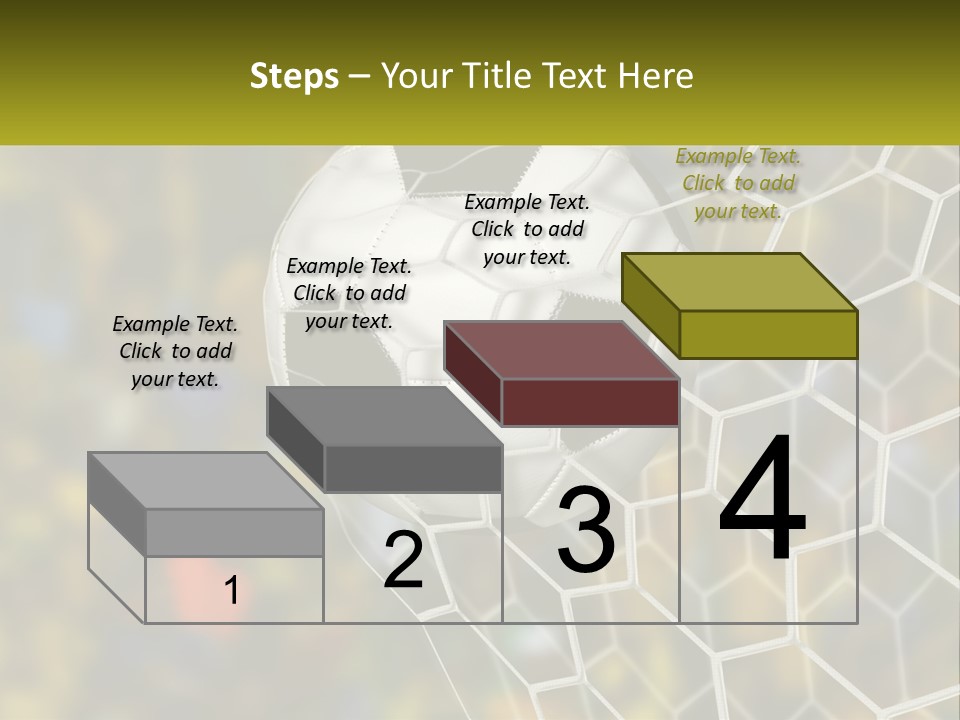 A Soccer Ball Is In The Goal Net PowerPoint Template