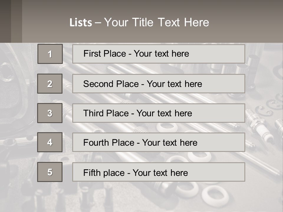 A Group Of Tools Sitting On Top Of A Table PowerPoint Template