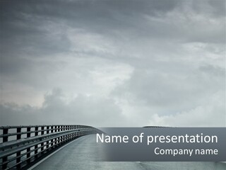 A Bridge With A Cloudy Sky In The Background PowerPoint Template