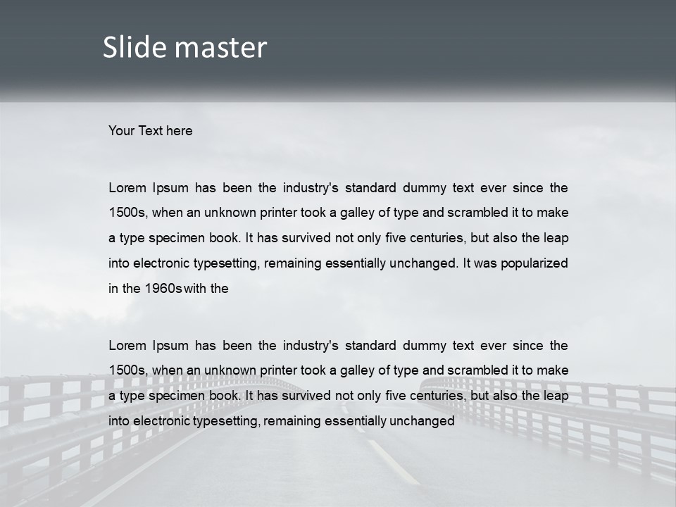 A Bridge With A Cloudy Sky In The Background PowerPoint Template