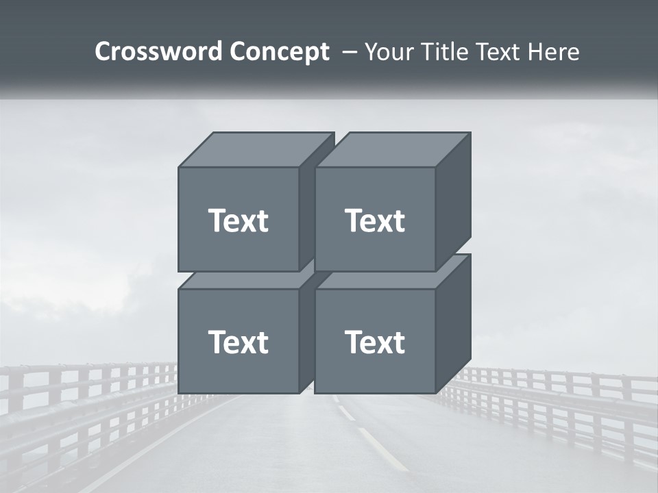 A Bridge With A Cloudy Sky In The Background PowerPoint Template