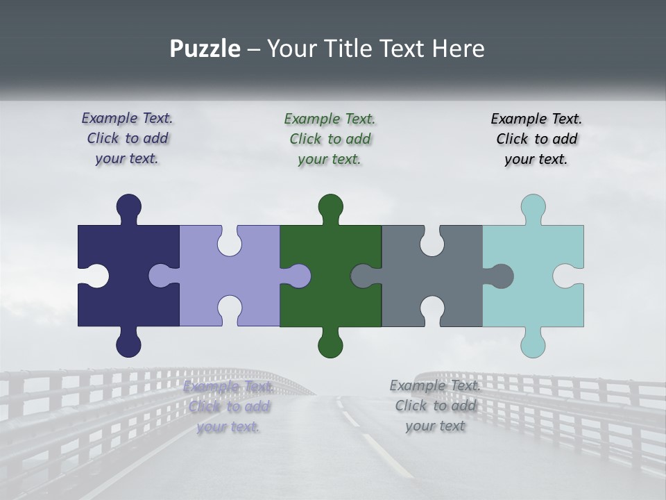 A Bridge With A Cloudy Sky In The Background PowerPoint Template