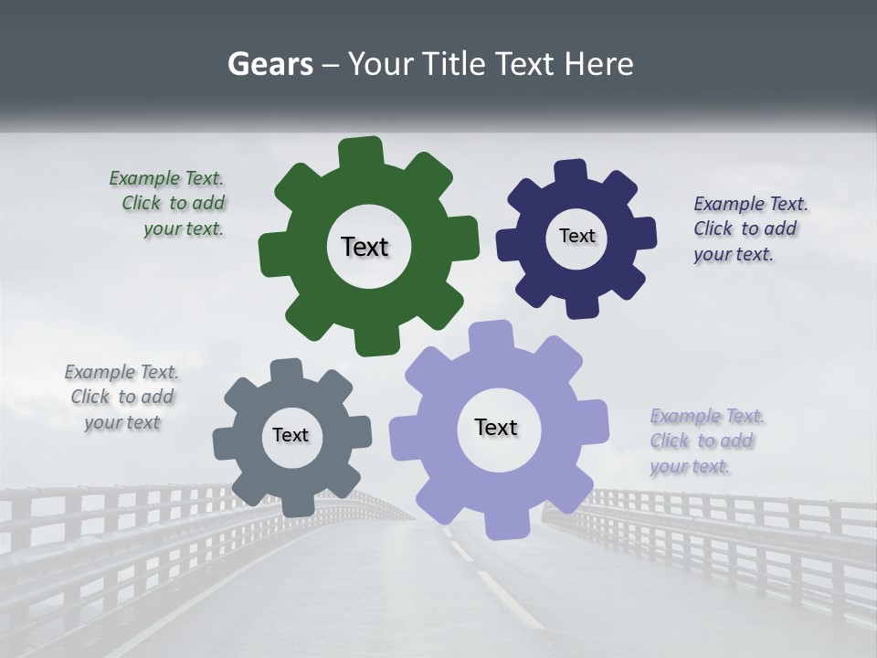 A Bridge With A Cloudy Sky In The Background PowerPoint Template