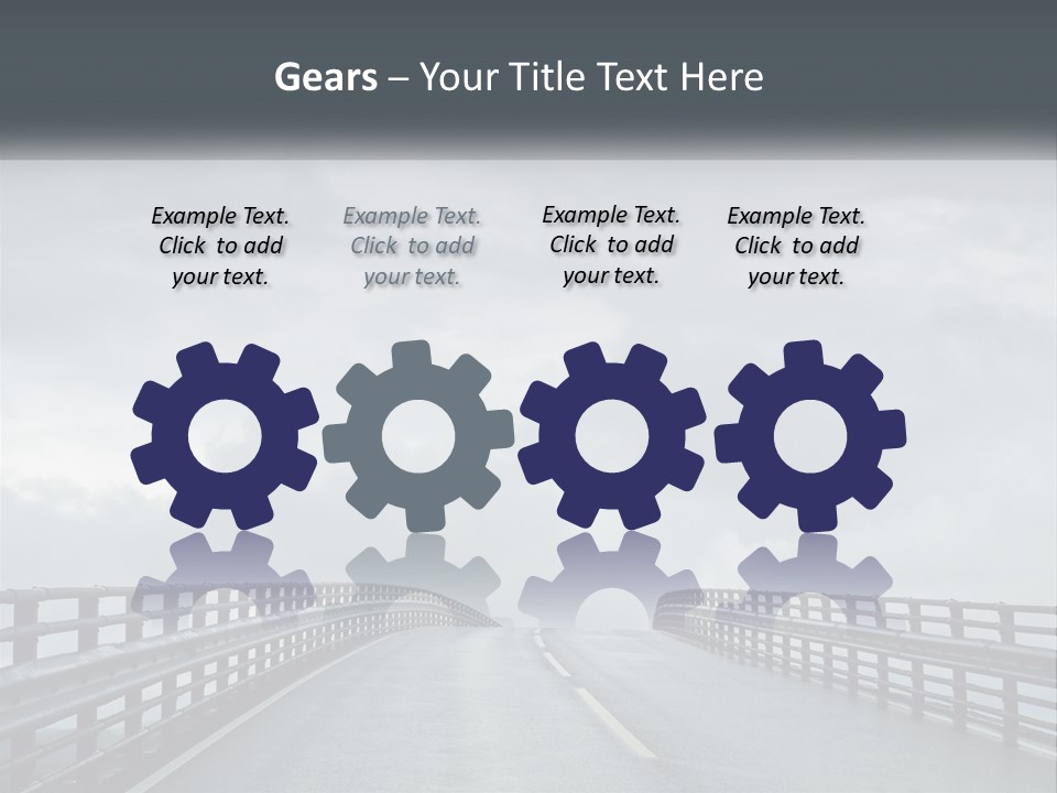 A Bridge With A Cloudy Sky In The Background PowerPoint Template