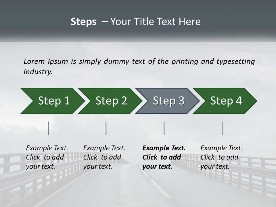 A Bridge With A Cloudy Sky In The Background PowerPoint Template
