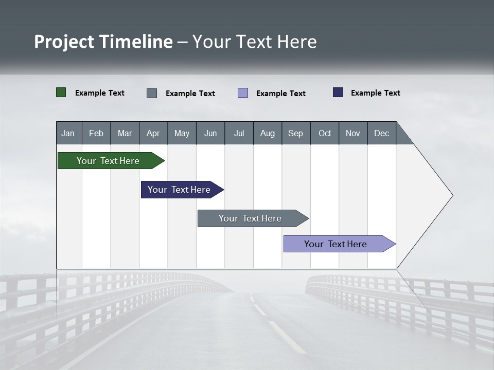 A Bridge With A Cloudy Sky In The Background PowerPoint Template