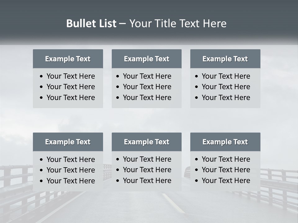 A Bridge With A Cloudy Sky In The Background PowerPoint Template