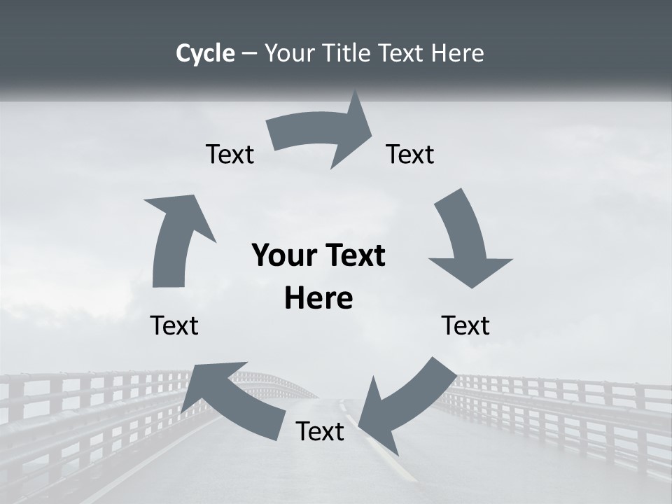 A Bridge With A Cloudy Sky In The Background PowerPoint Template