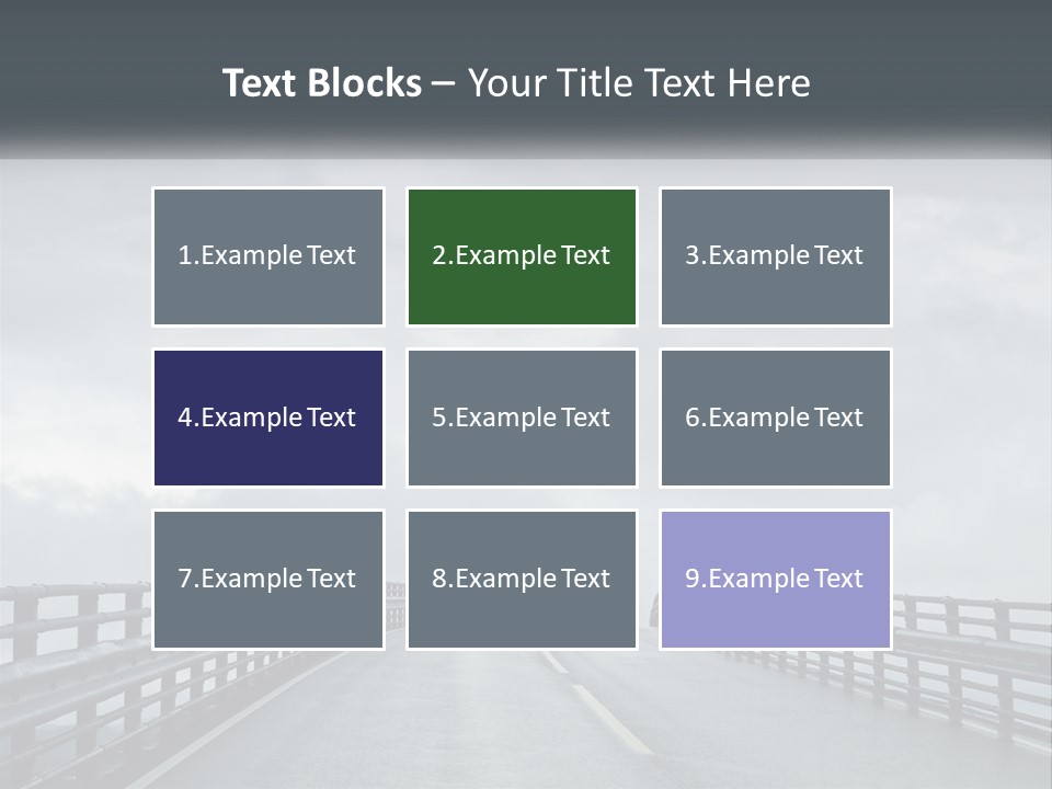 A Bridge With A Cloudy Sky In The Background PowerPoint Template