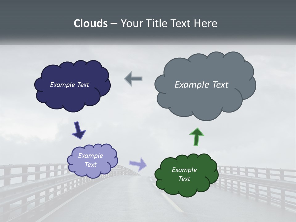 A Bridge With A Cloudy Sky In The Background PowerPoint Template