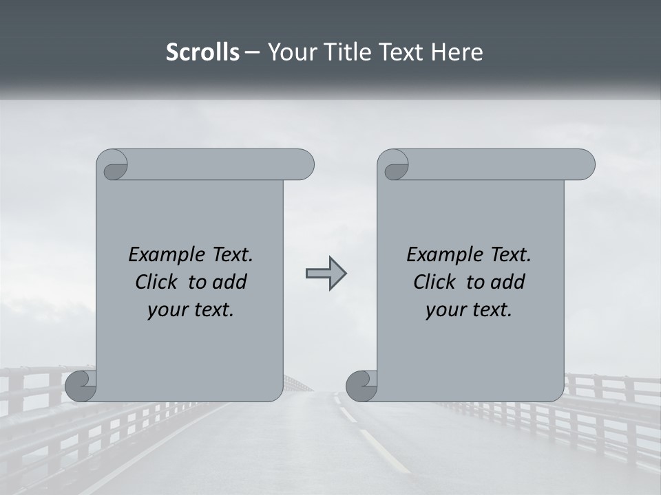 A Bridge With A Cloudy Sky In The Background PowerPoint Template